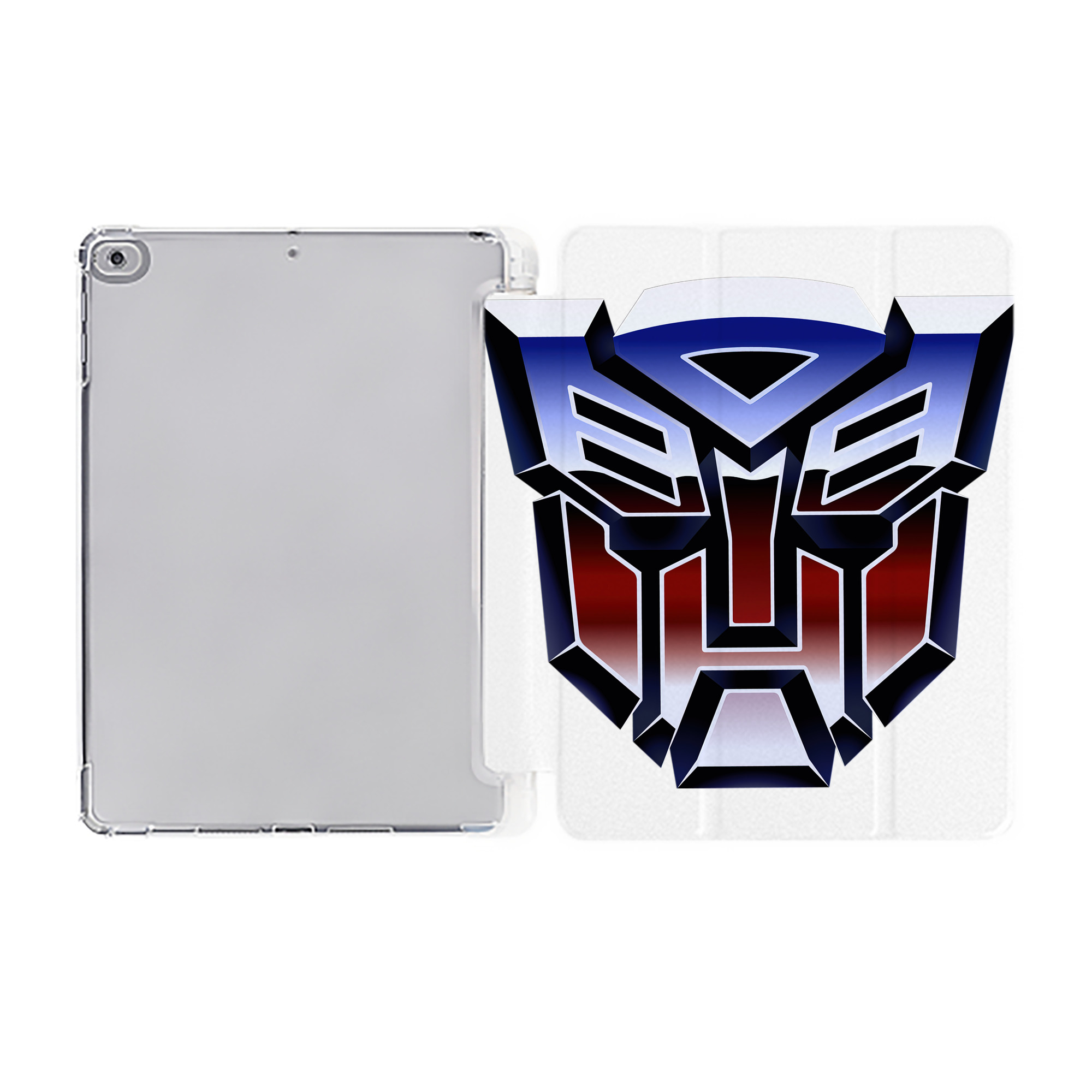 （画像用）  IPad ケース ペン収納付き 三つ折りスタンド PUレザー×シリコン 対応機種9.5/10.5/10.9インチ